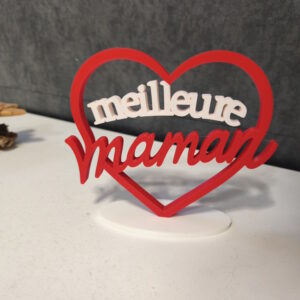 Cœur décoratif - “Meilleure Maman”