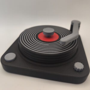 Set de Sous-Verres Vinyle 45 Tours avec Platine de Rangement