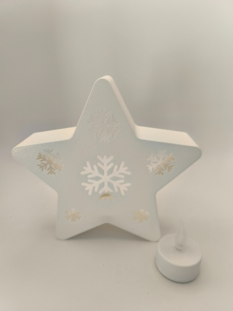Étoile photophore flocon blanc – Image 2