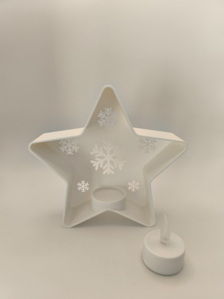 Étoile photophore flocon blanc – Image 4