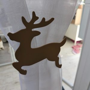Duo d’embrasses rideaux Cerf marron
