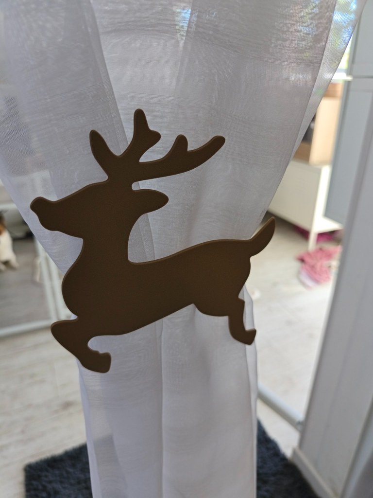 Duo d’embrasses rideaux Cerf marron
