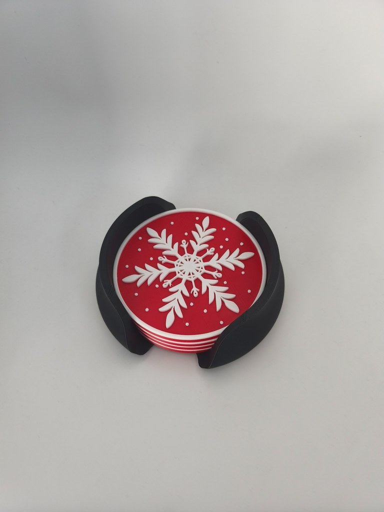 Lot de 4 sous-verres Noël flocon – Image 2