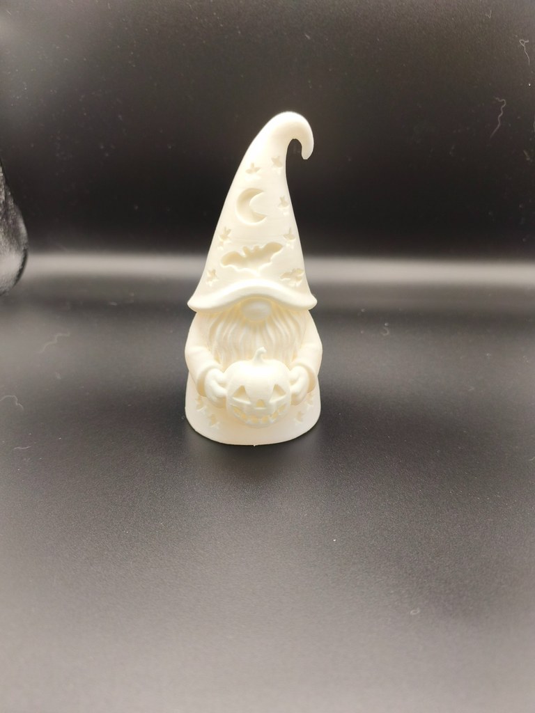 Lutin d’Halloween blanc avec bougie LED – Image 3