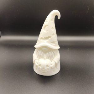 Lutin d’Halloween blanc avec bougie LED