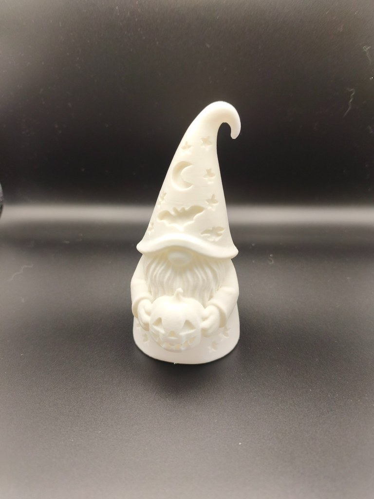 Lutin d’Halloween blanc avec bougie LED