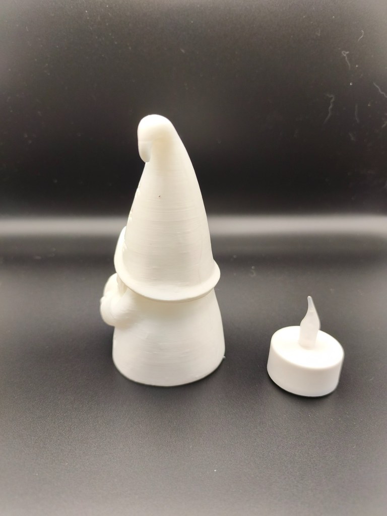 Lutin d’Halloween blanc avec bougie LED – Image 2
