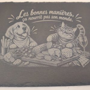 Ardoise personnalisée gravée