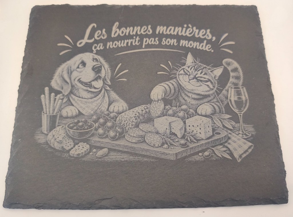 Ardoise personnalisée gravée
