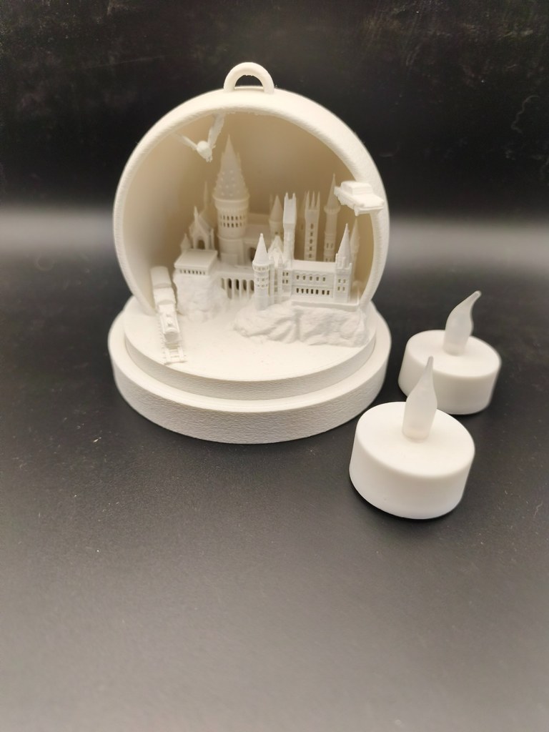 Boule de Noël château enchanté