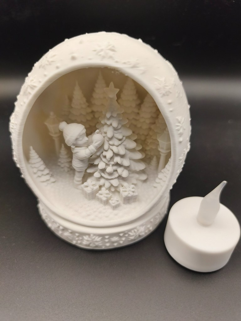 Boule de Noël blanche enfant – Image 2