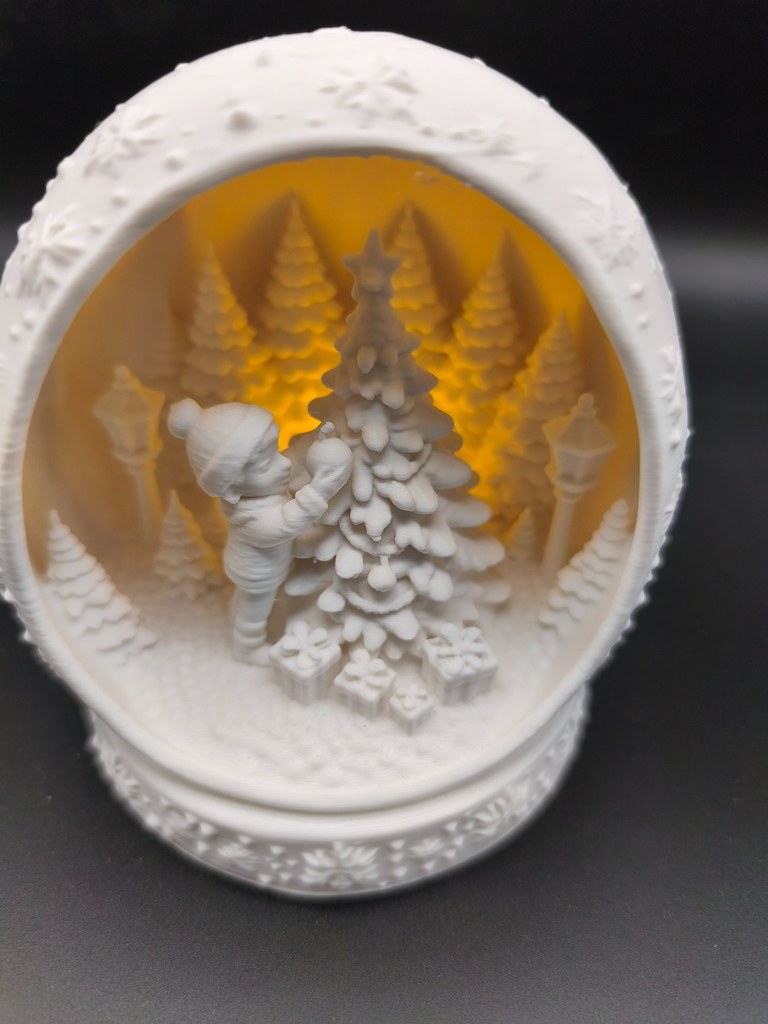 Boule de Noël blanche enfant – Image 3