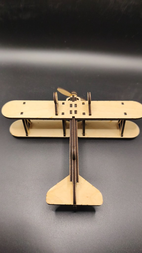 Avion biplan en bois à assembler – Image 2