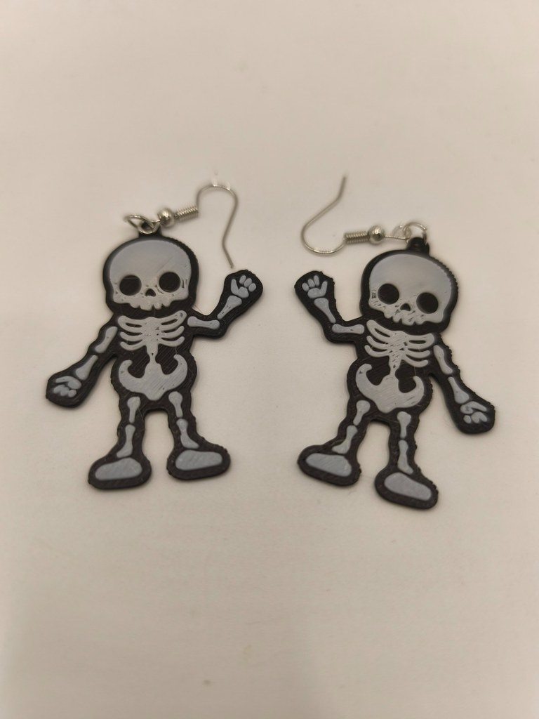 Boucles d’oreilles squelettes d’Halloween