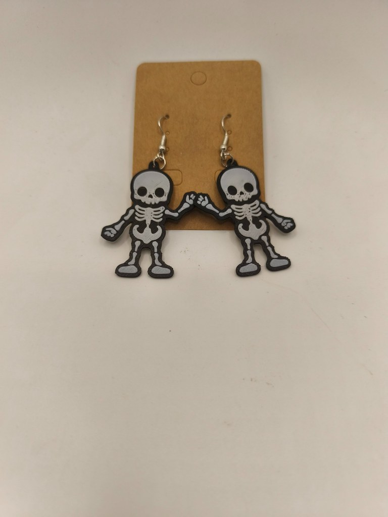 Boucles d’oreilles squelettes d’Halloween – Image 3
