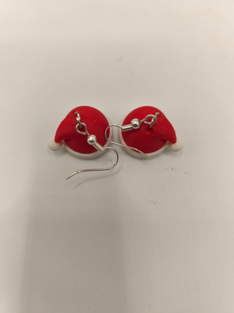 Boucles d’oreilles bonnet de Noël
