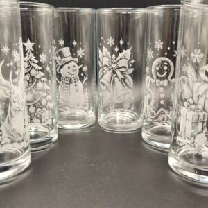 Verres à eau de Noël – collection de 6 motifs